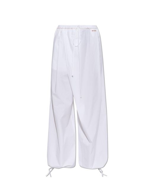 Marni White Wide-Leg Trousers