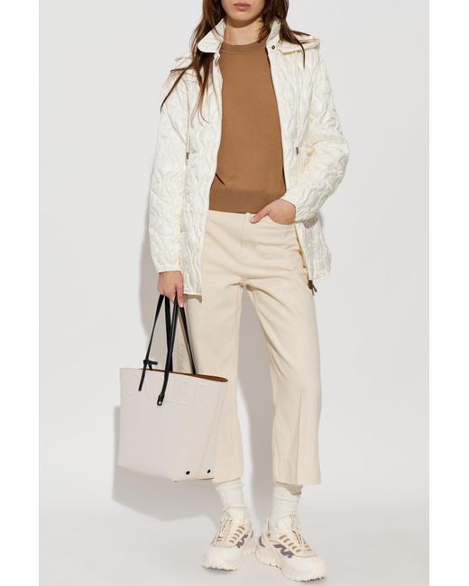 Moncler White Down Jacket 'Balette'