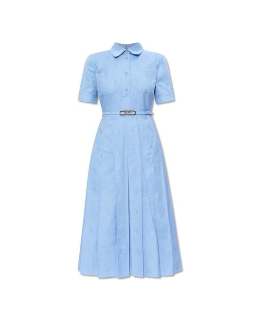 Gucci Blue Dress With Collar,
