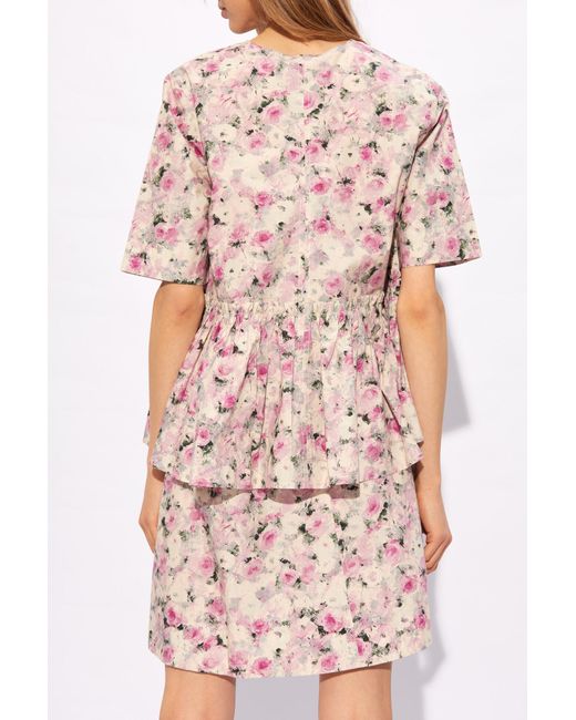Ganni Pink Printed Dress,