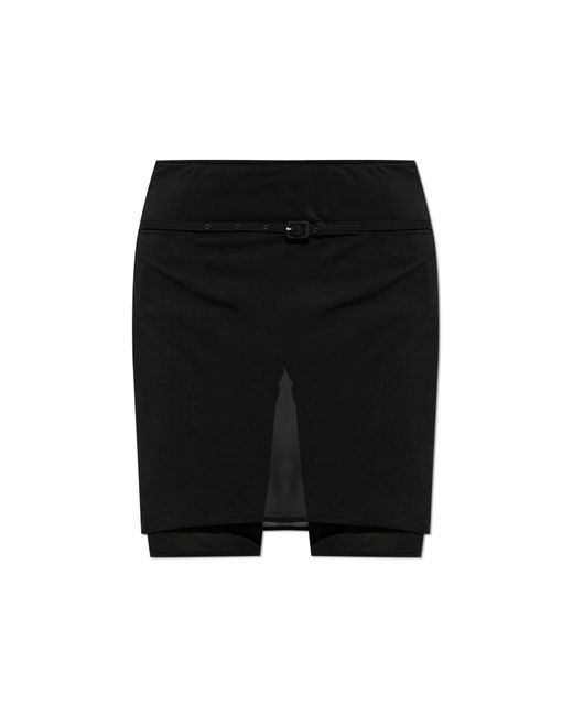 Courreges Black Skort With Belt