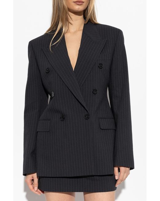 Acne Black Double-Breasted Blazer