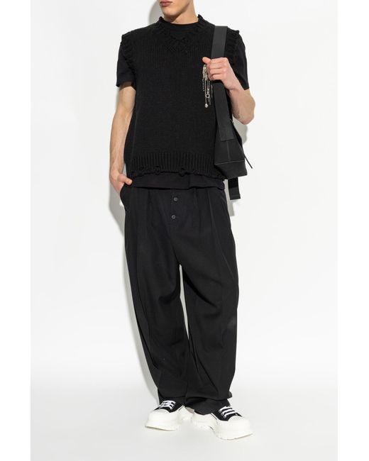 McQueen Black Platform Sneakers for men