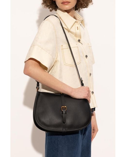 Etro Black Leather Shoulder Bag