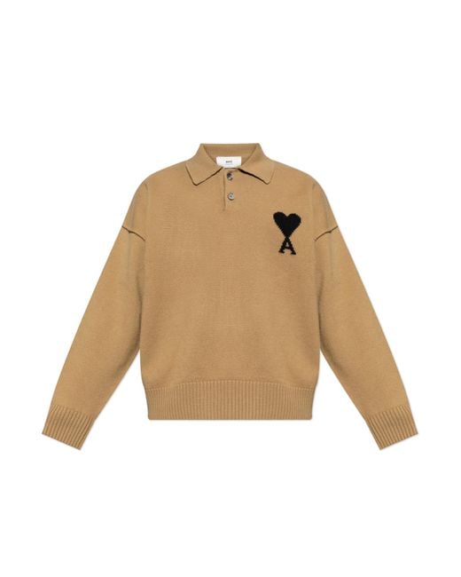 AMI Natural Wool Polo