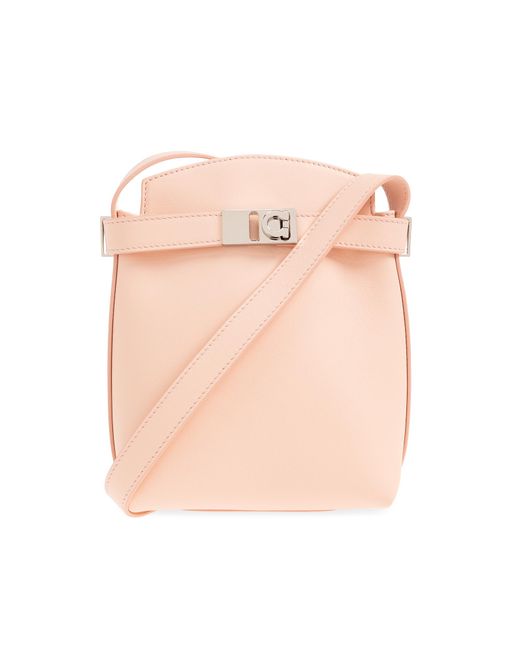 Ferragamo Pink 'porta' Shoulder Bag,