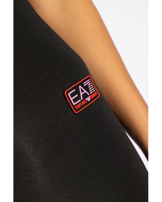 EA7 Black Leggings With Logo,