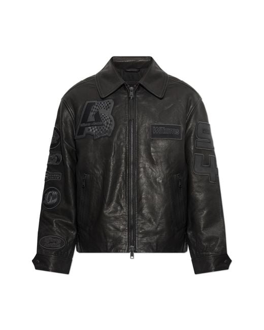 AllSaints Black Leather Jacket 'Garrison' for men