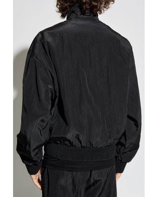 Versace Blue Lightweight Jacket With Stand-Up Collar for men