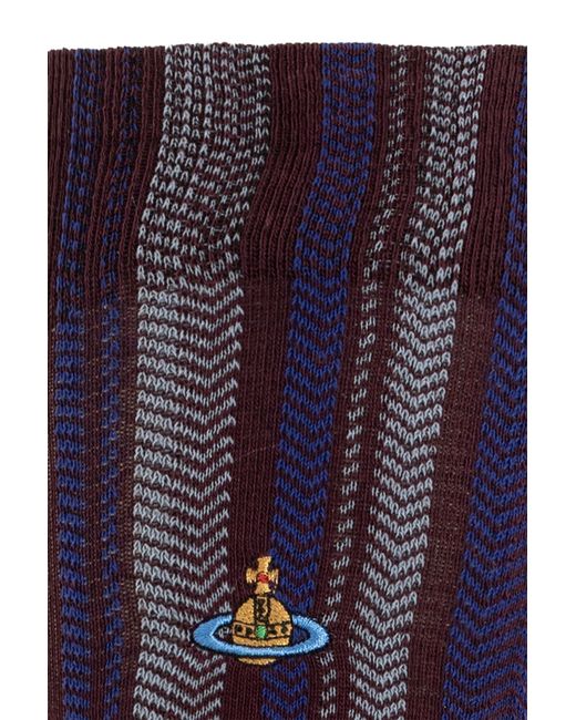 Vivienne Westwood Purple Patterned Socks