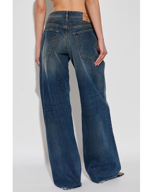 Balenciaga Blue Wide-Leg Jeans