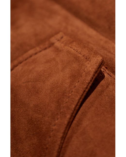 AllSaints White Suede Jacket 'Clay'