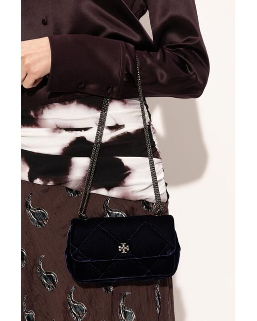 Tory Burch Black Shoulder Bag "Kira Diamond Mini"