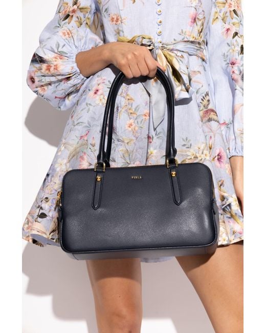 Furla Blue Shoulder Bag 'Giulia Medium'