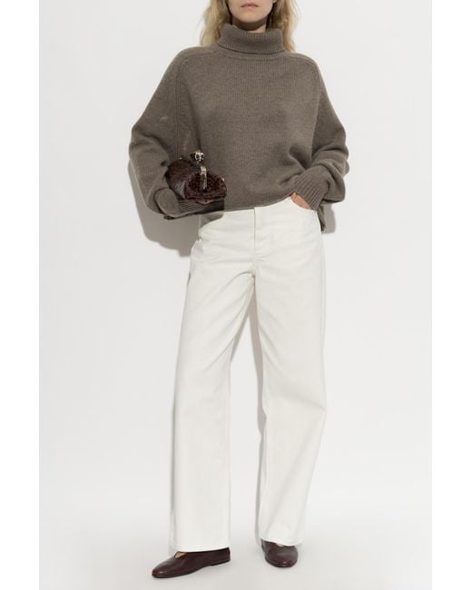 Lisa Yang Brown Cashmere Turtleneck 'Cathie'