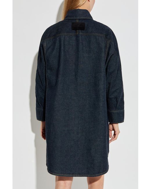 Givenchy Blue Oversized Denim Shirt