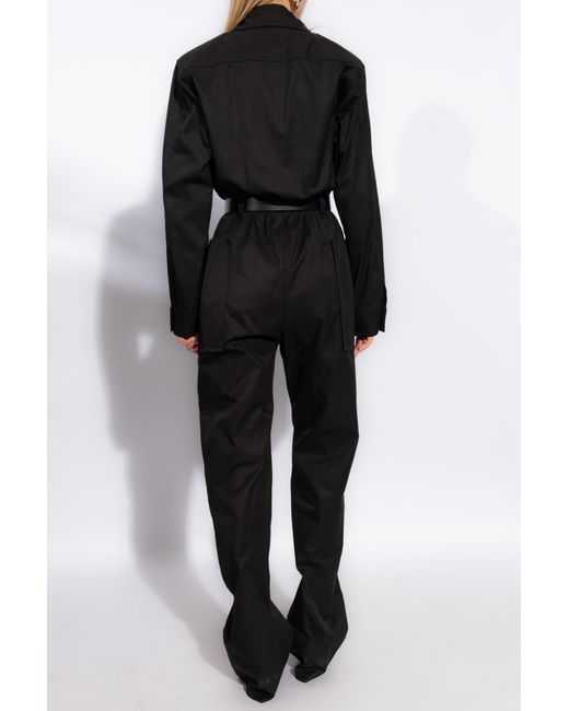 Saint Laurent Black Cotton Jumpsuit,