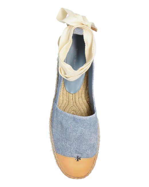 Tory Burch Blue Suede Espadrilles