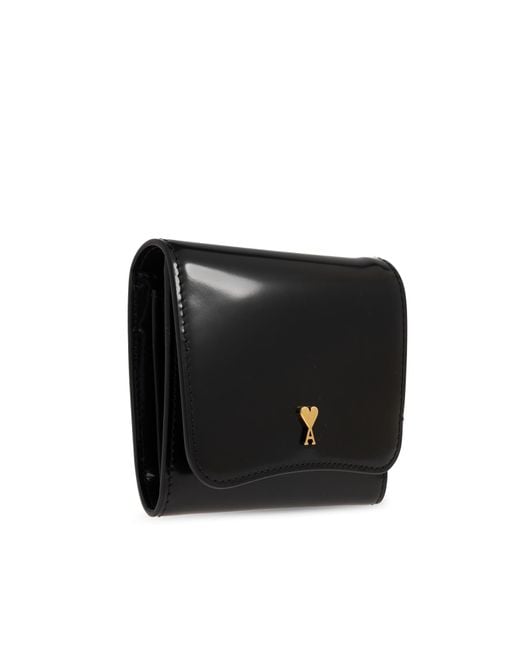 AMI Black Leather Wallet