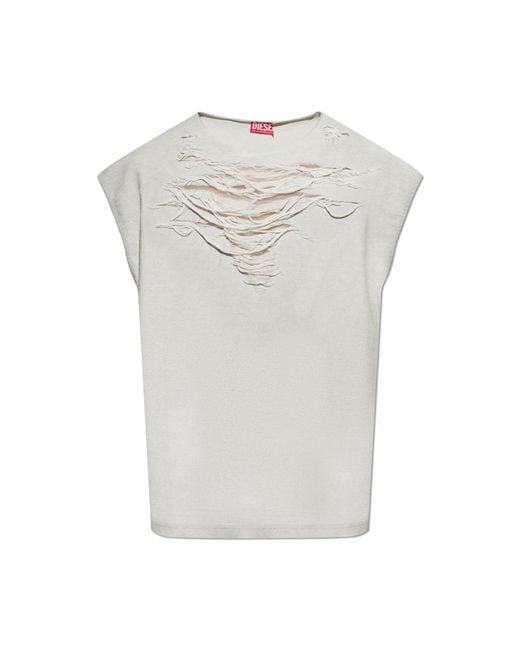 DIESEL White T-Shirt S-Rub-Sl for men