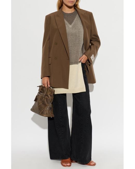 MM6 by Maison Margiela Brown Single-Vent Blazer