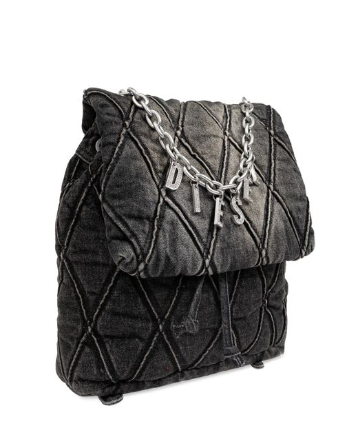DIESEL Denim Backpack Charm-D in Black | Lyst