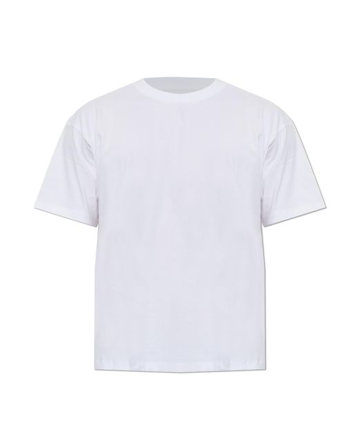 Rag & Bone White Cotton T-Shirt With A Crew Neckline for men