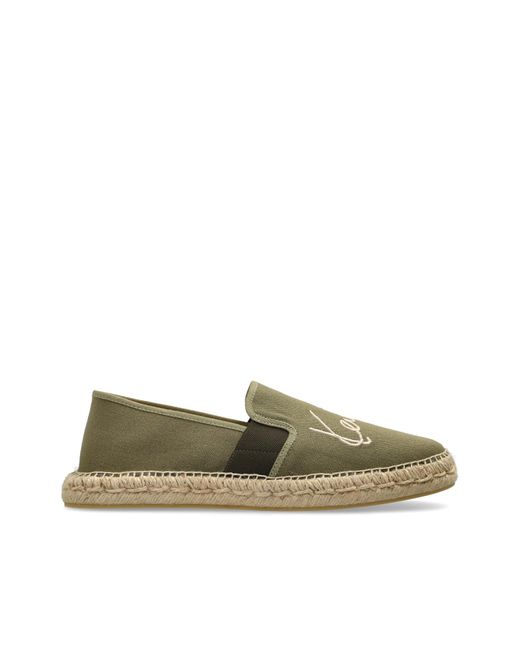 KENZO Green Espadrilles With Logo for men