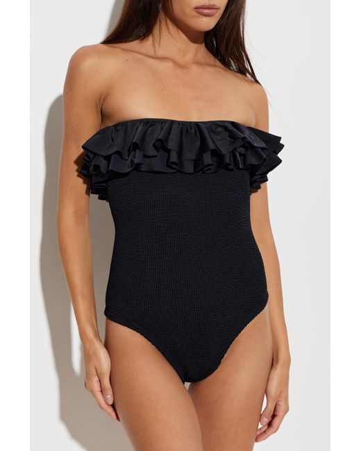 Hunza G Black One-Piece Swimsuit 'Eloise'