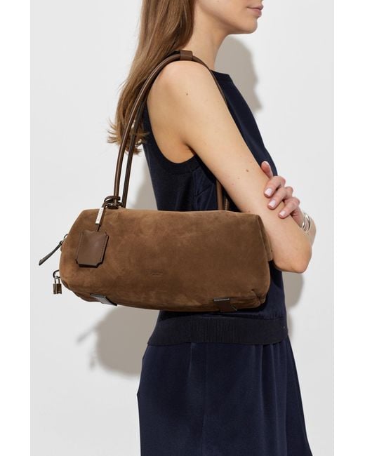 Max Mara Brown Suede Bag "Holdallsling"