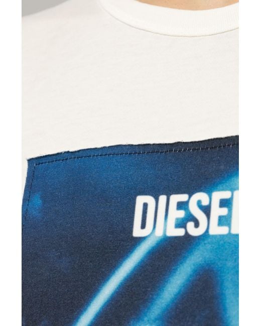 DIESEL Blue T-Shirt `T-Boxt-Q16` for men