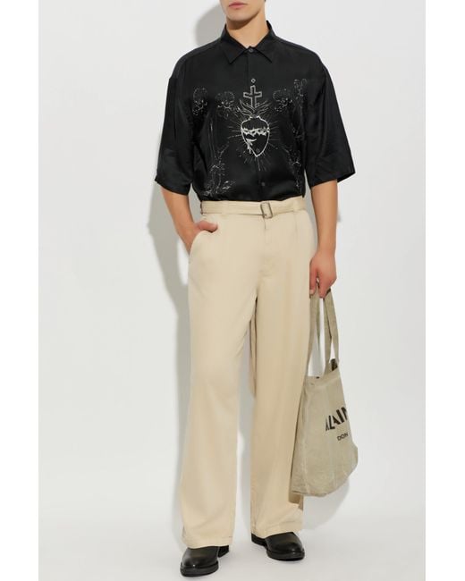 AllSaints Black 'Fleur' Shirt for men