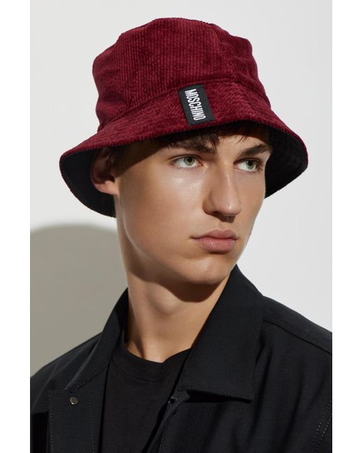 Moschino Red Reversible Hat