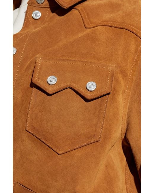 DSquared² Natural Leather Jacket With Pockets for men