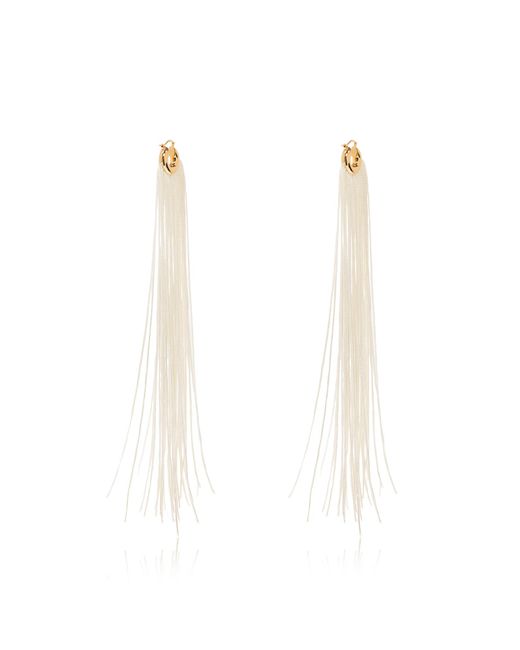 Jil Sander White Earrings With Long Tassels