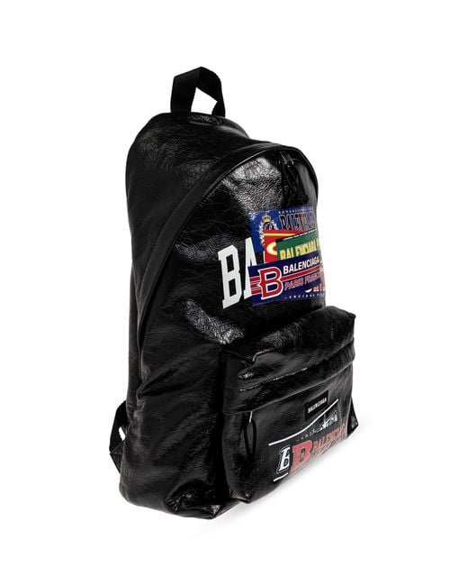 Balenciaga Black Leather Backpack 'Explorer' for men