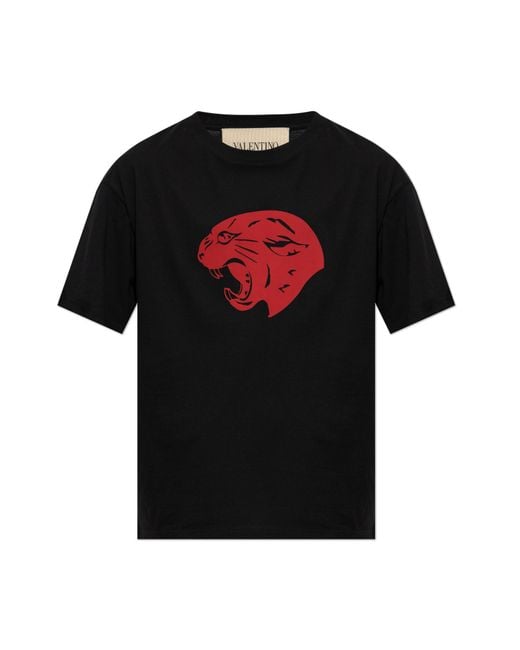 Valentino Garavani Black T-Shirt With Print for men