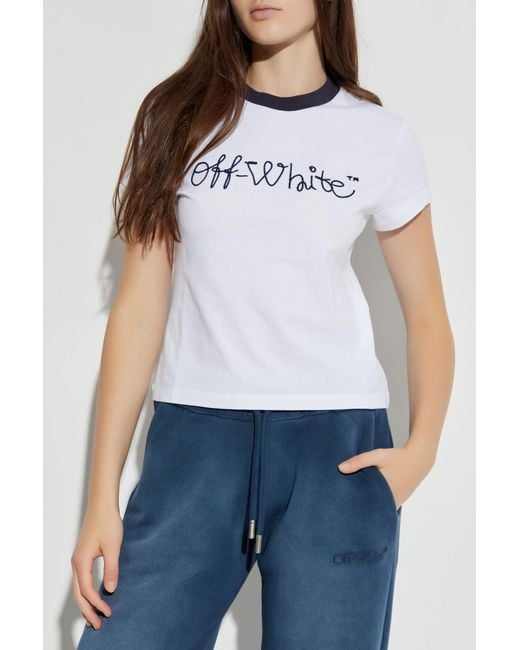 Off-White c/o Virgil Abloh White T-Shirt With Logo