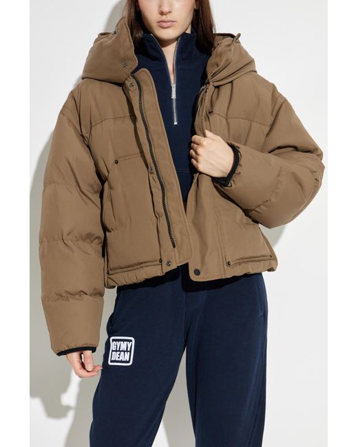 DSquared² Brown Puffer Jacket With Logo
