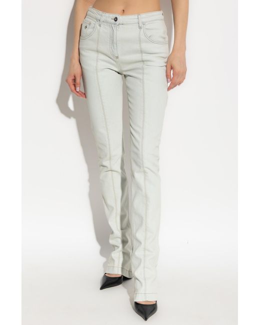 Blumarine Blue Jeans With Flared Legs,