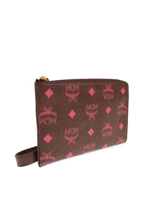 MCM Purple Monogram Pouch for men