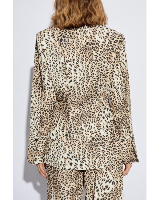 Gestuz White Shirt With Animal Print