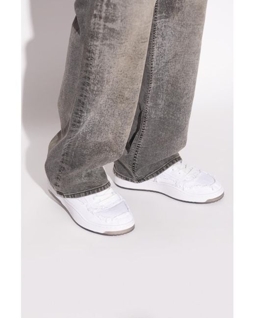 DIESEL White Sports Shoes 'S-Tracker-D Low' for men
