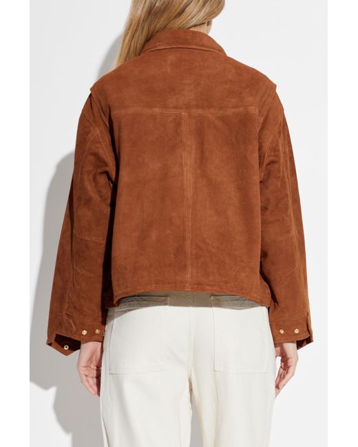 AllSaints White Suede Jacket 'Clay'