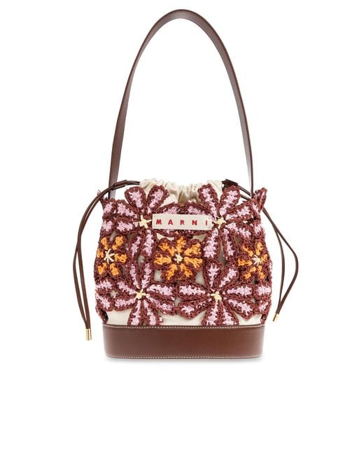 Marni Red Bag With Logo