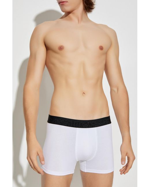 DSquared² White Boxers With Logo for men