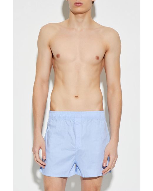 AMI Blue Cotton Boxers for men
