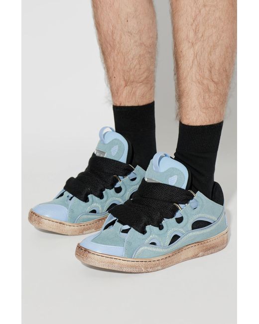 Lanvin Blue 'Curb' Sports Shoes for men