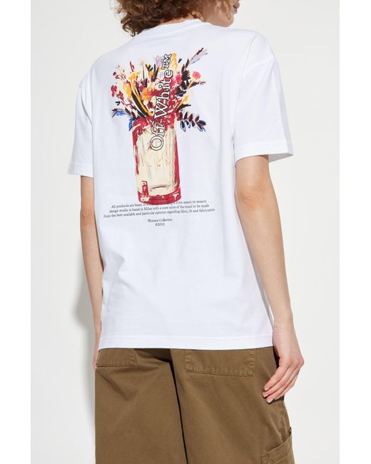Off-White c/o Virgil Abloh White T-Shirt With Colorful Print