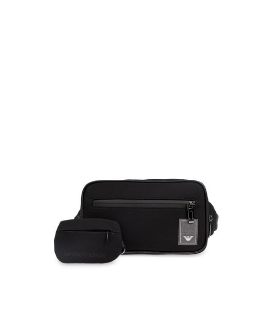 Emporio Armani Black Belt Bag for men